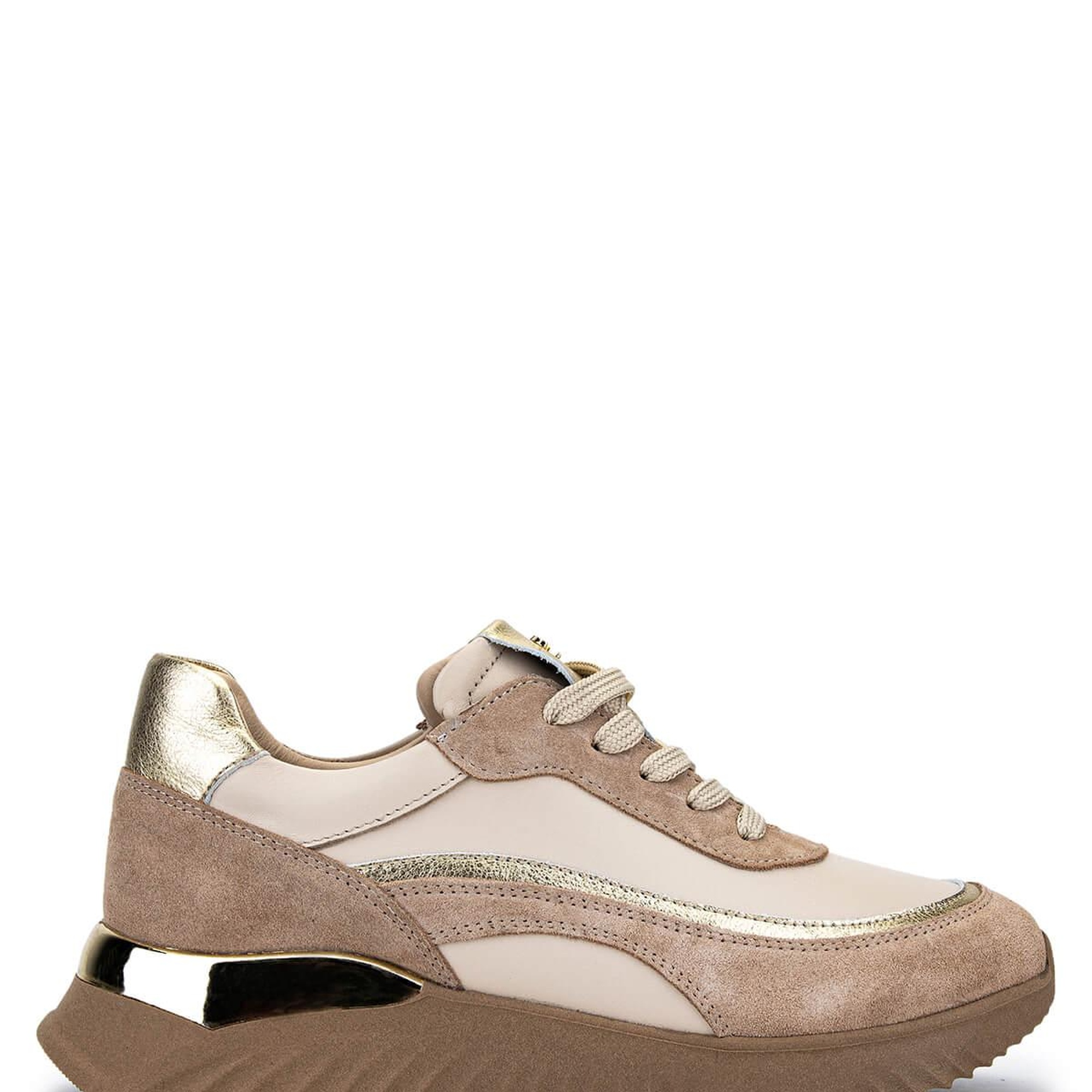 Tamer Tanca Kadın Hakiki Deri Bej Sneakers & Spor Ayakkabı