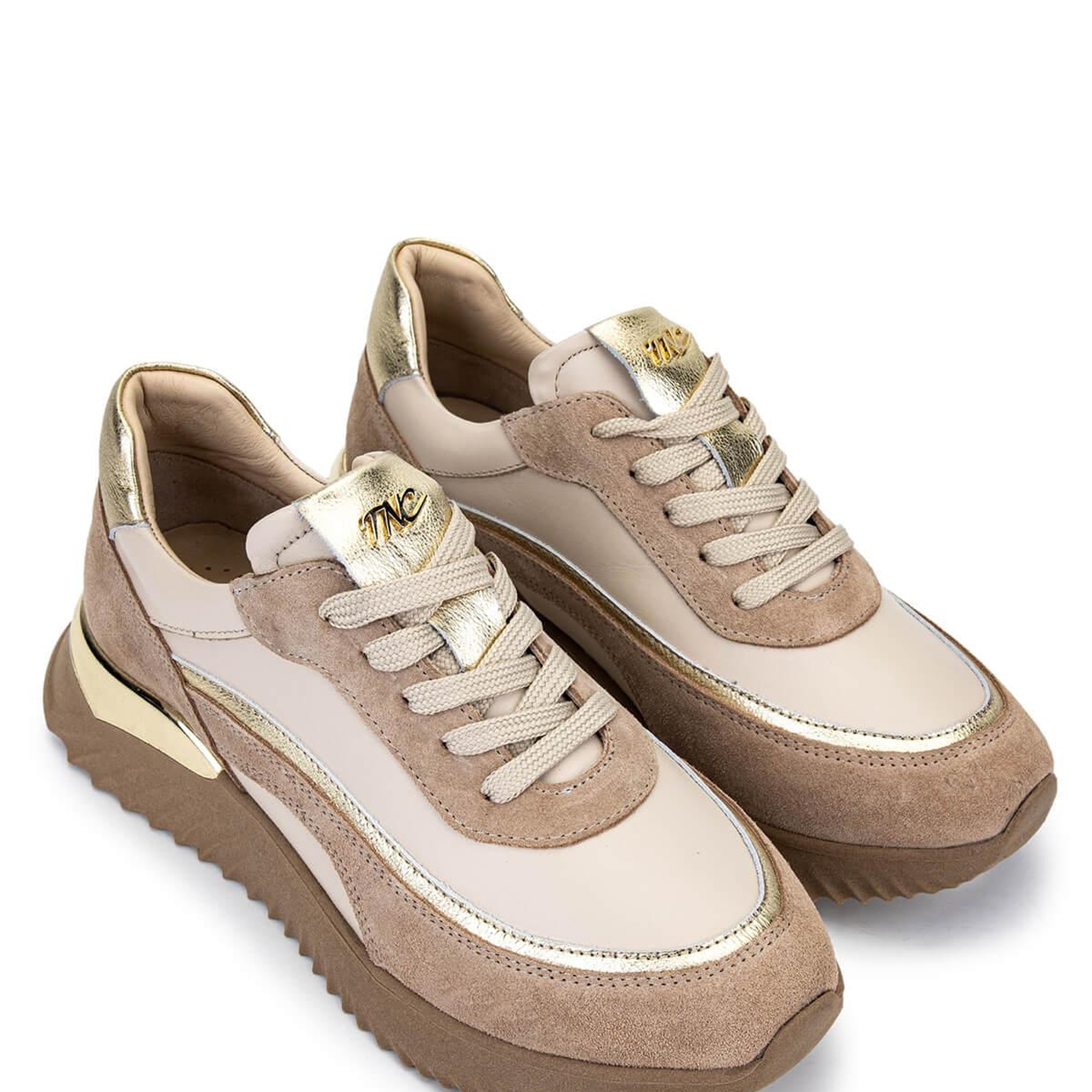 Tamer Tanca Kadın Hakiki Deri Bej Sneakers & Spor Ayakkabı