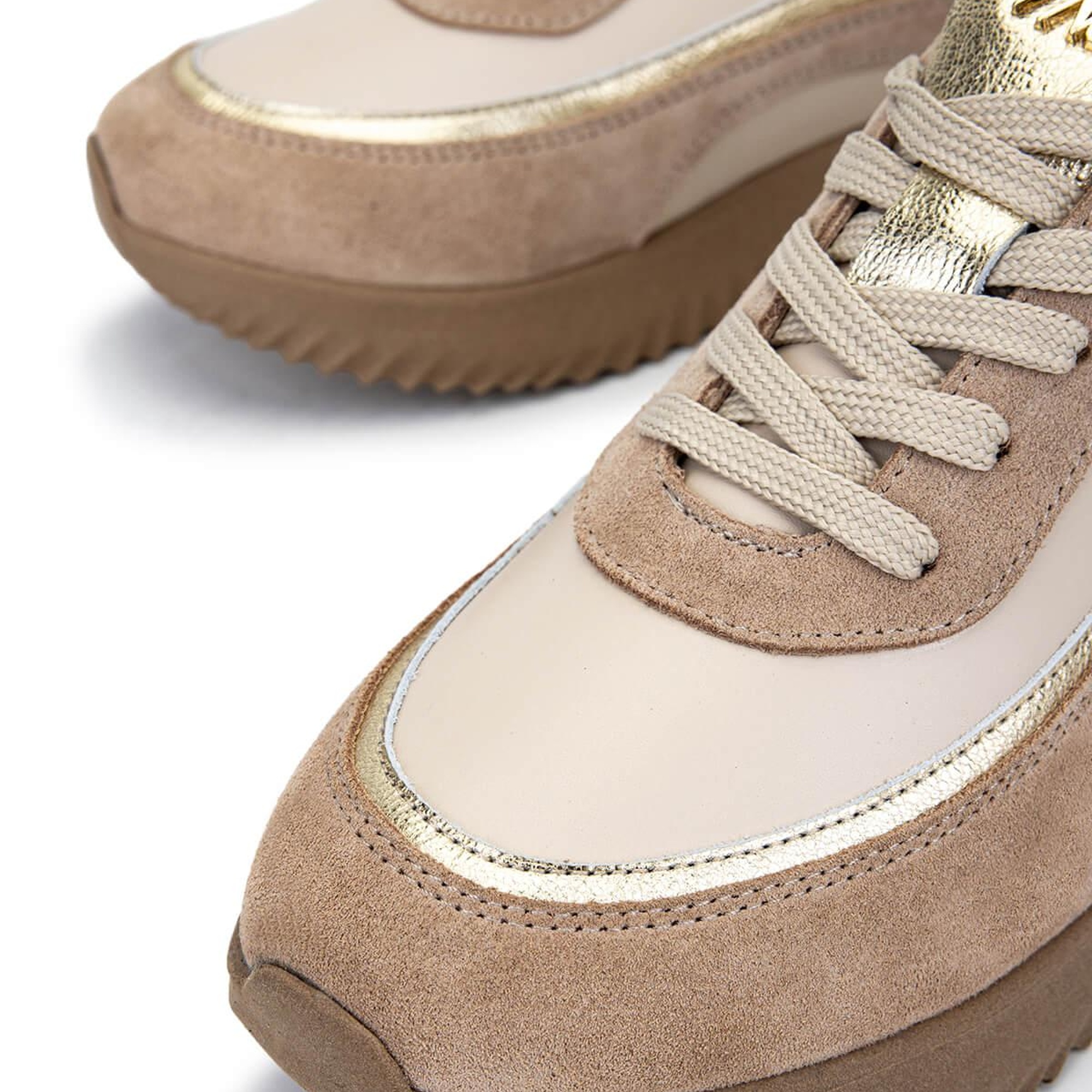 Tamer Tanca Kadın Hakiki Deri Bej Sneakers & Spor Ayakkabı