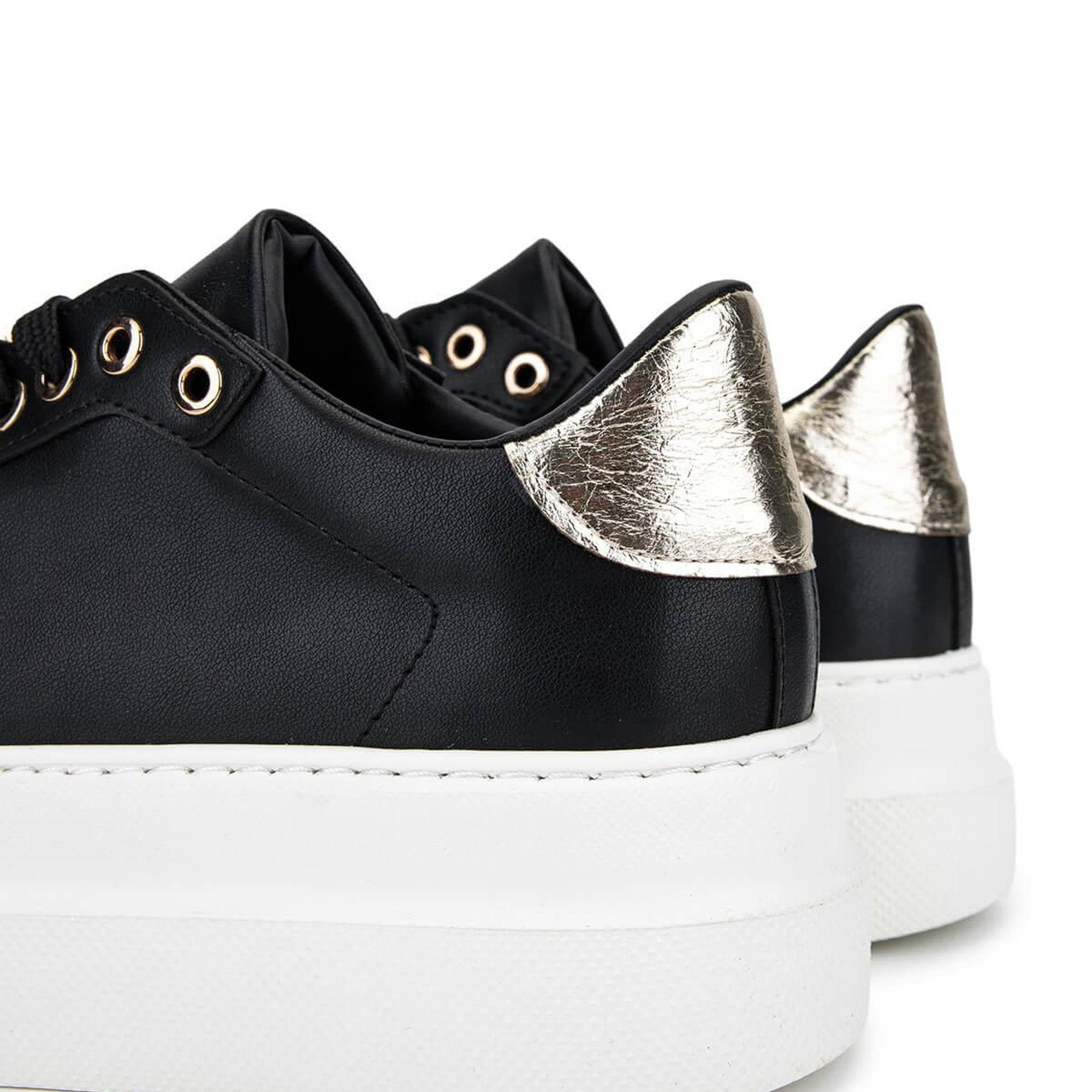 Tamer Tanca Kadın Suni Deri Siyah Analin Sneakers & Spor Ayakkabı