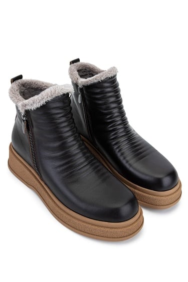  Tamer Tanca Kadın Hakiki Deri Kahverengi Casual Bot