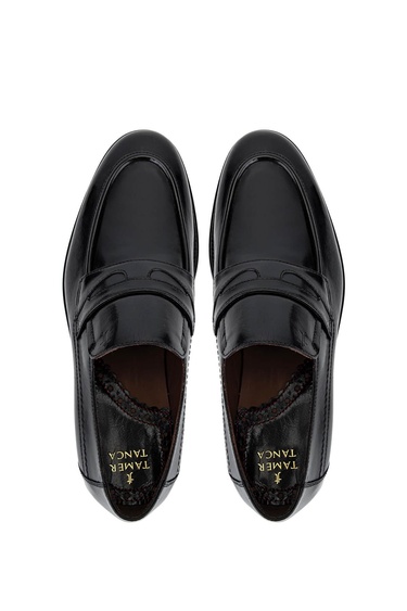  Tamer Tanca Erkek Hakiki Deri Siyah Klasik Ayakkabı