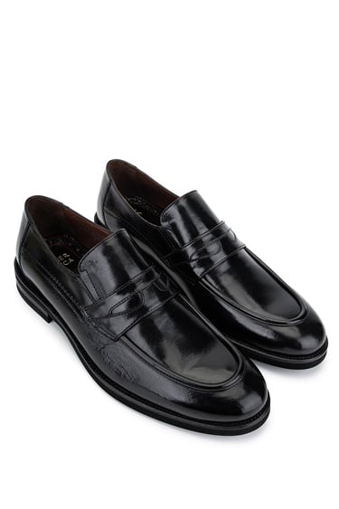  Tamer Tanca Erkek Hakiki Deri Siyah Klasik Ayakkabı