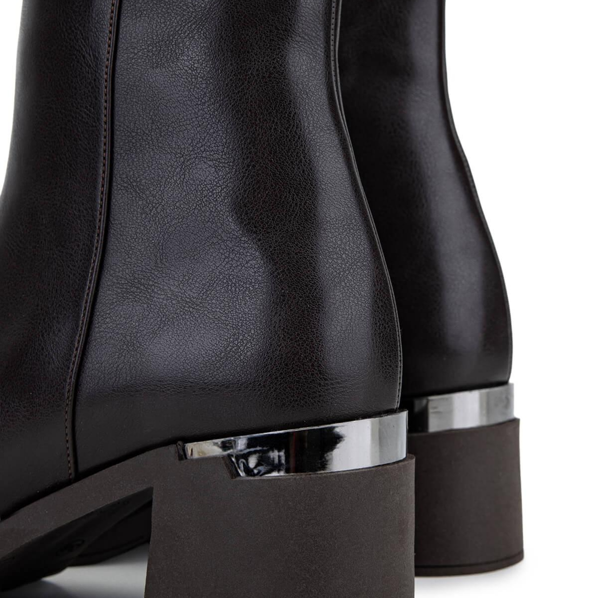 Tamer Tanca Kadın Suni Deri Kahverengi Topuklu Bot