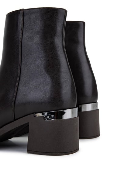  Tamer Tanca Kadın Suni Deri Kahverengi Topuklu Bot