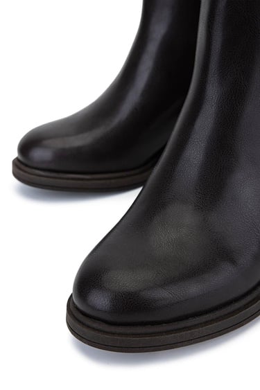  Tamer Tanca Kadın Suni Deri Kahverengi Topuklu Bot