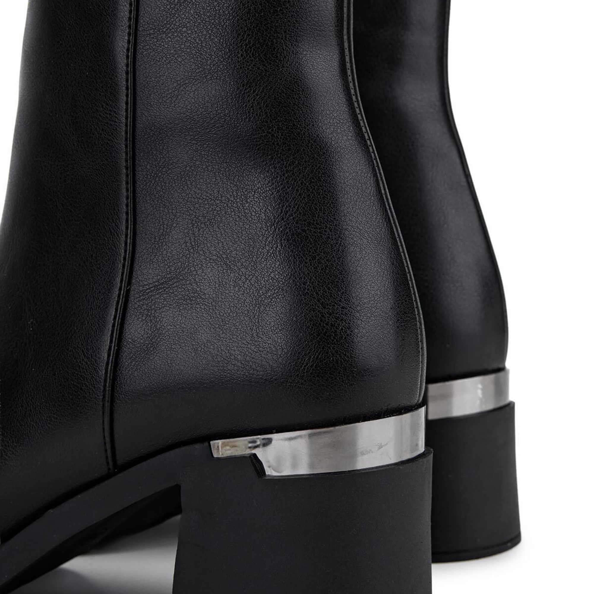 Tamer Tanca Kadın Suni Deri Siyah Topuklu Bot