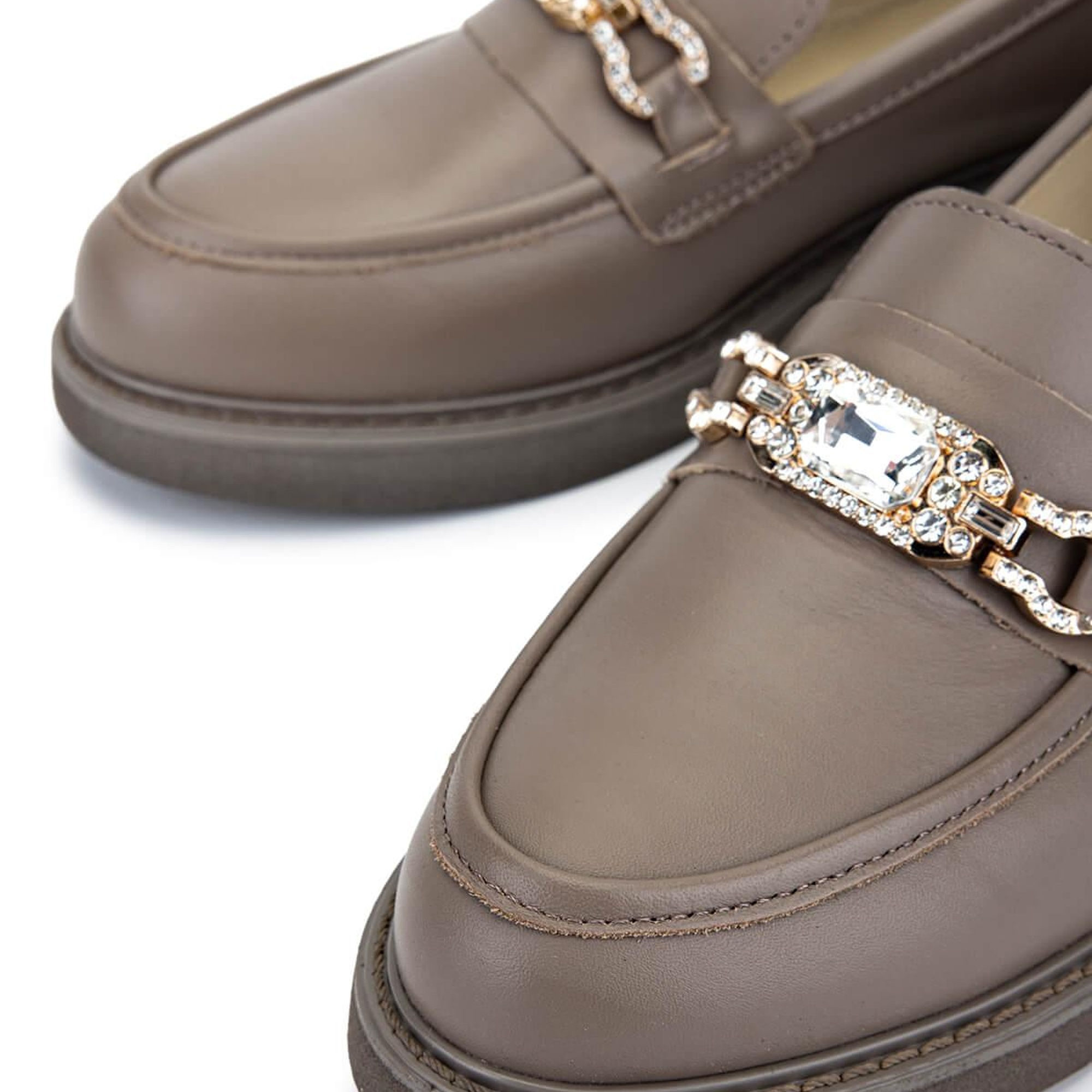 Tamer Tanca Kadın Hakiki Deri Vizon Loafer Ayakkabı