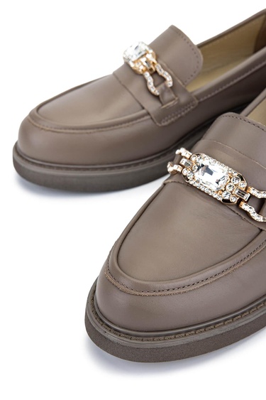  Tamer Tanca Kadın Hakiki Deri Vizon Loafer Ayakkabı