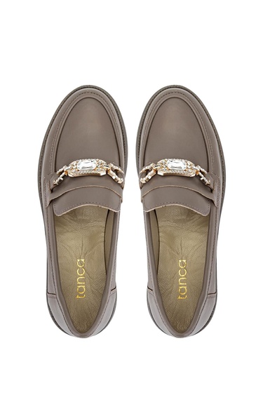  Tamer Tanca Kadın Hakiki Deri Vizon Loafer Ayakkabı