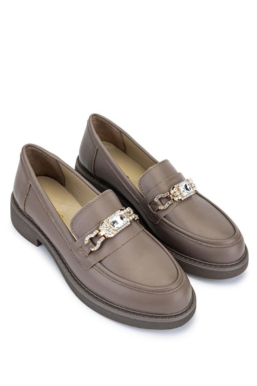  Tamer Tanca Kadın Hakiki Deri Vizon Loafer Ayakkabı