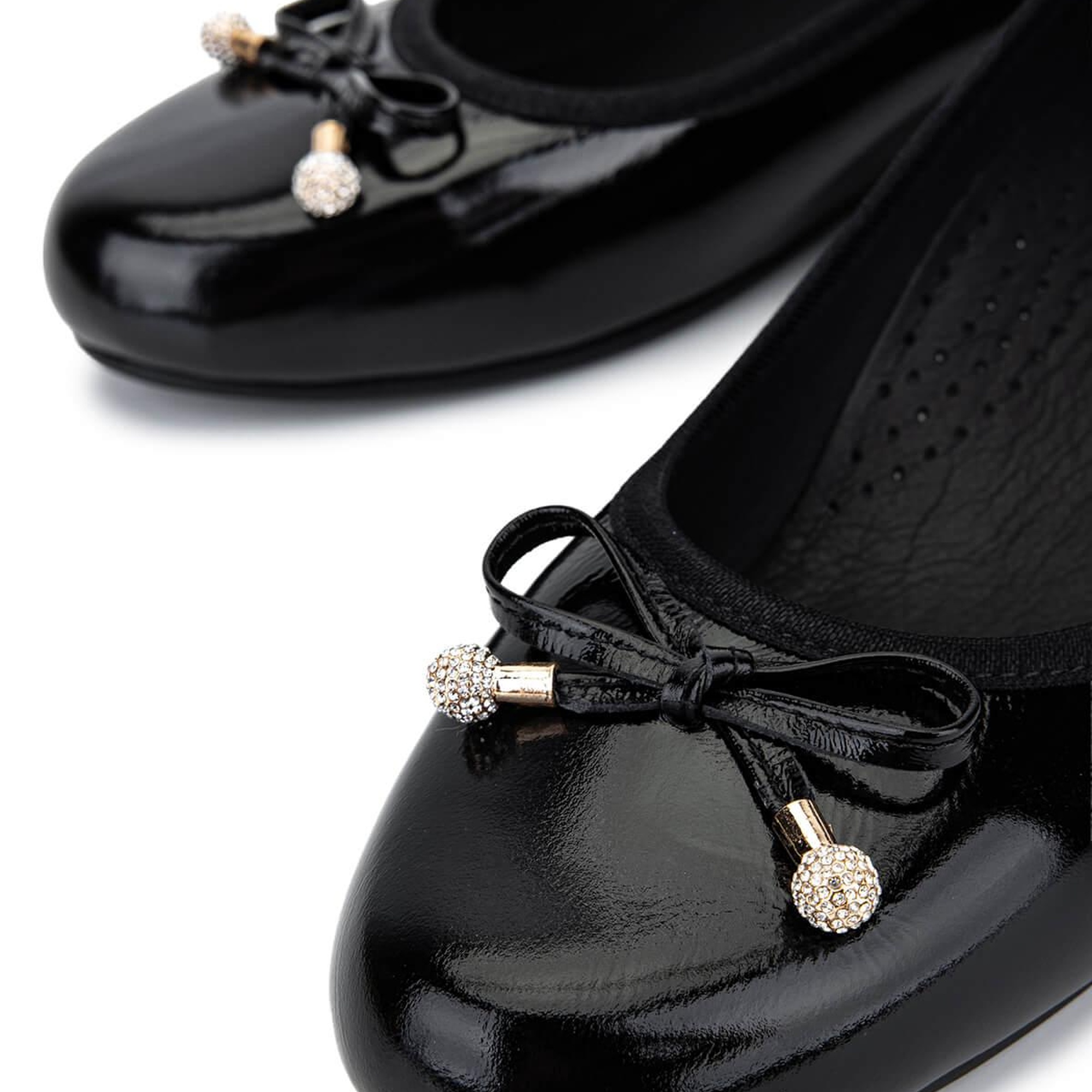 Tamer Tanca Kadın Hakiki Deri Siyah Rugan Comfort Ayakkabı