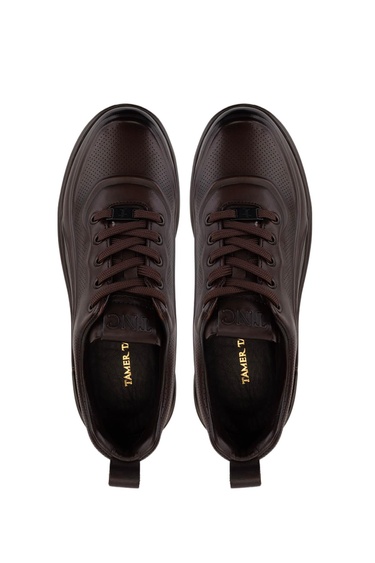  Tamer Tanca Erkek Hakiki Deri Kahverengi Sneakers & Spor Ayakkabı