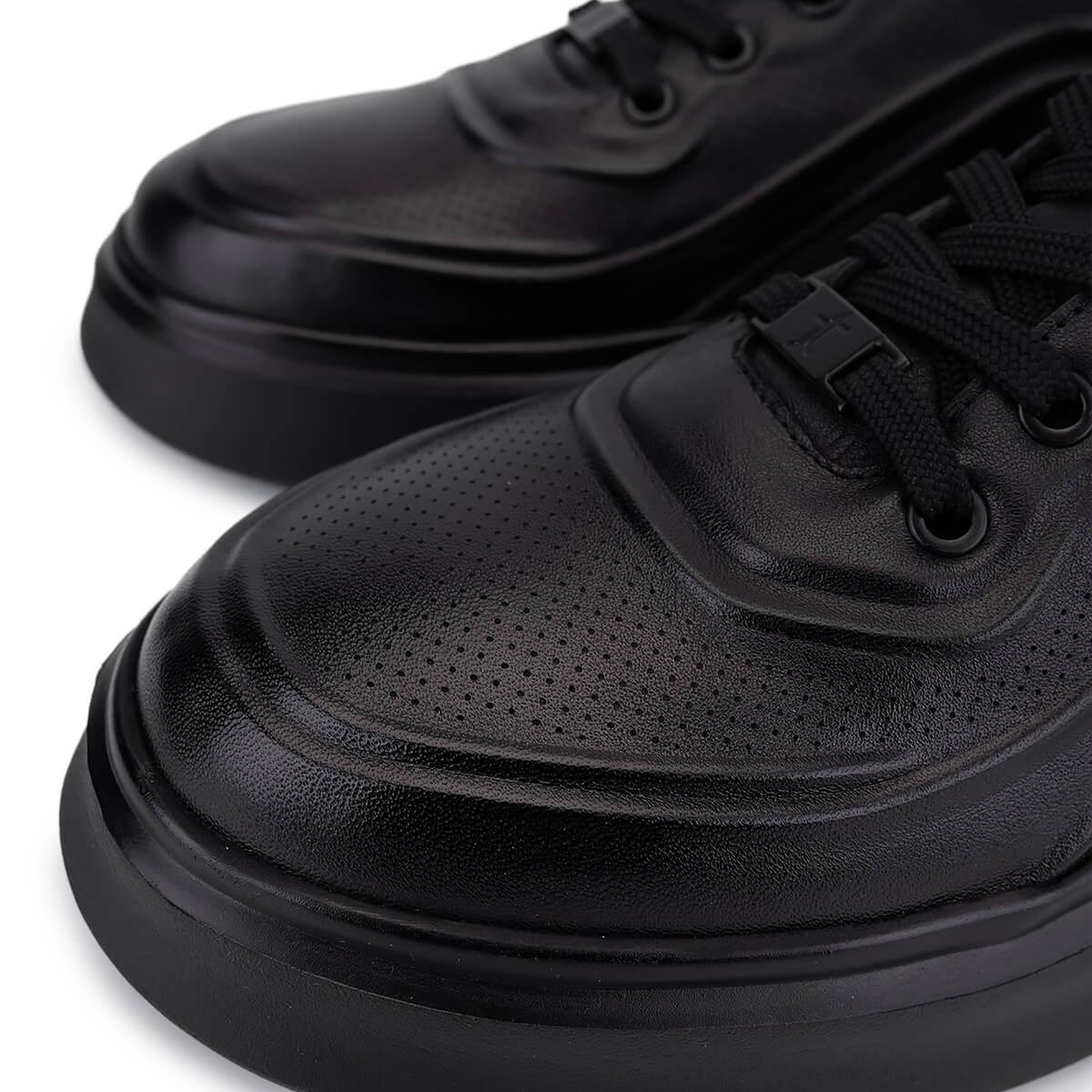 Tamer Tanca Erkek Hakiki Deri Siyah Deri Sneakers & Spor Ayakkabı