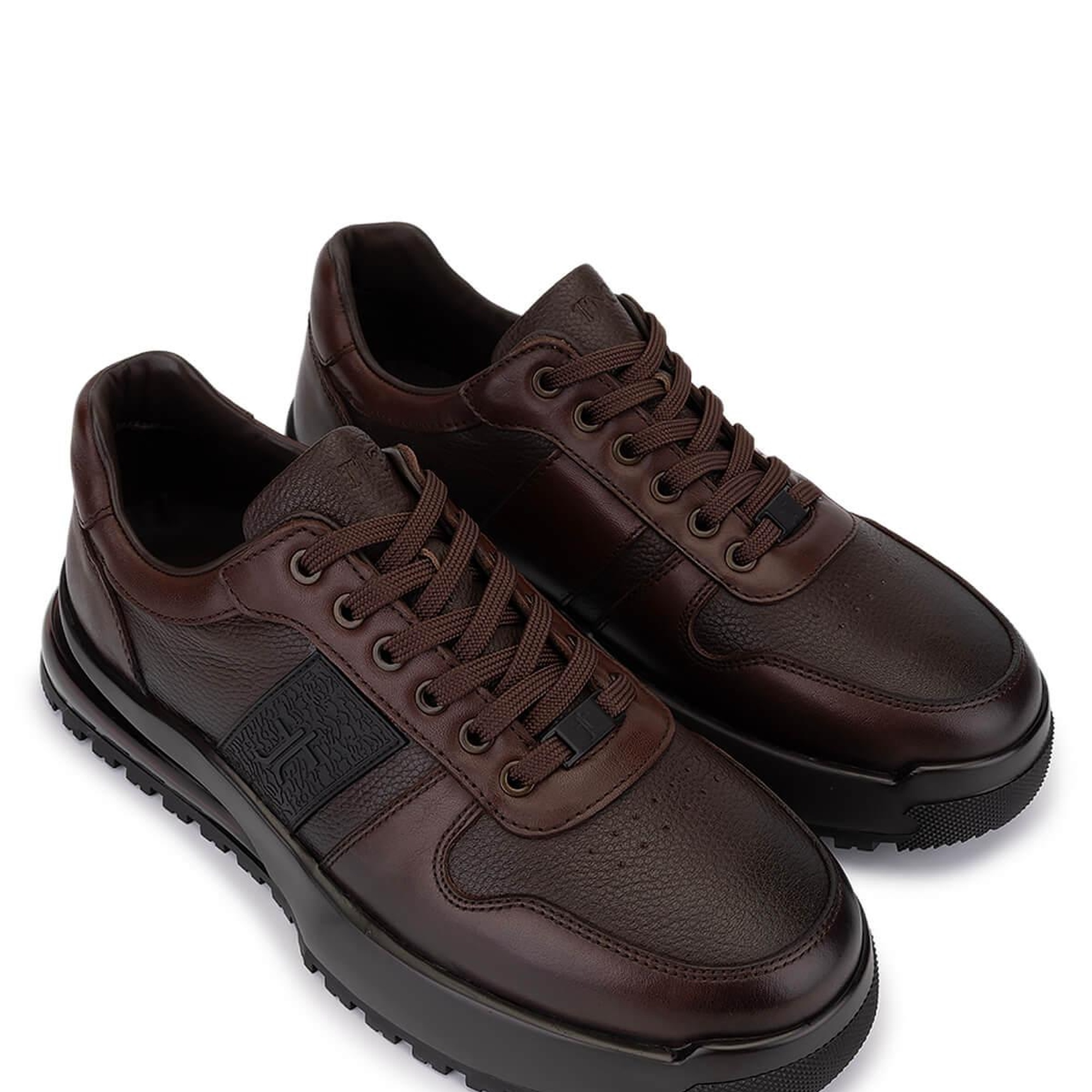 Tamer Tanca Erkek Hakiki Deri Kahverengi Sneakers & Spor Ayakkabı