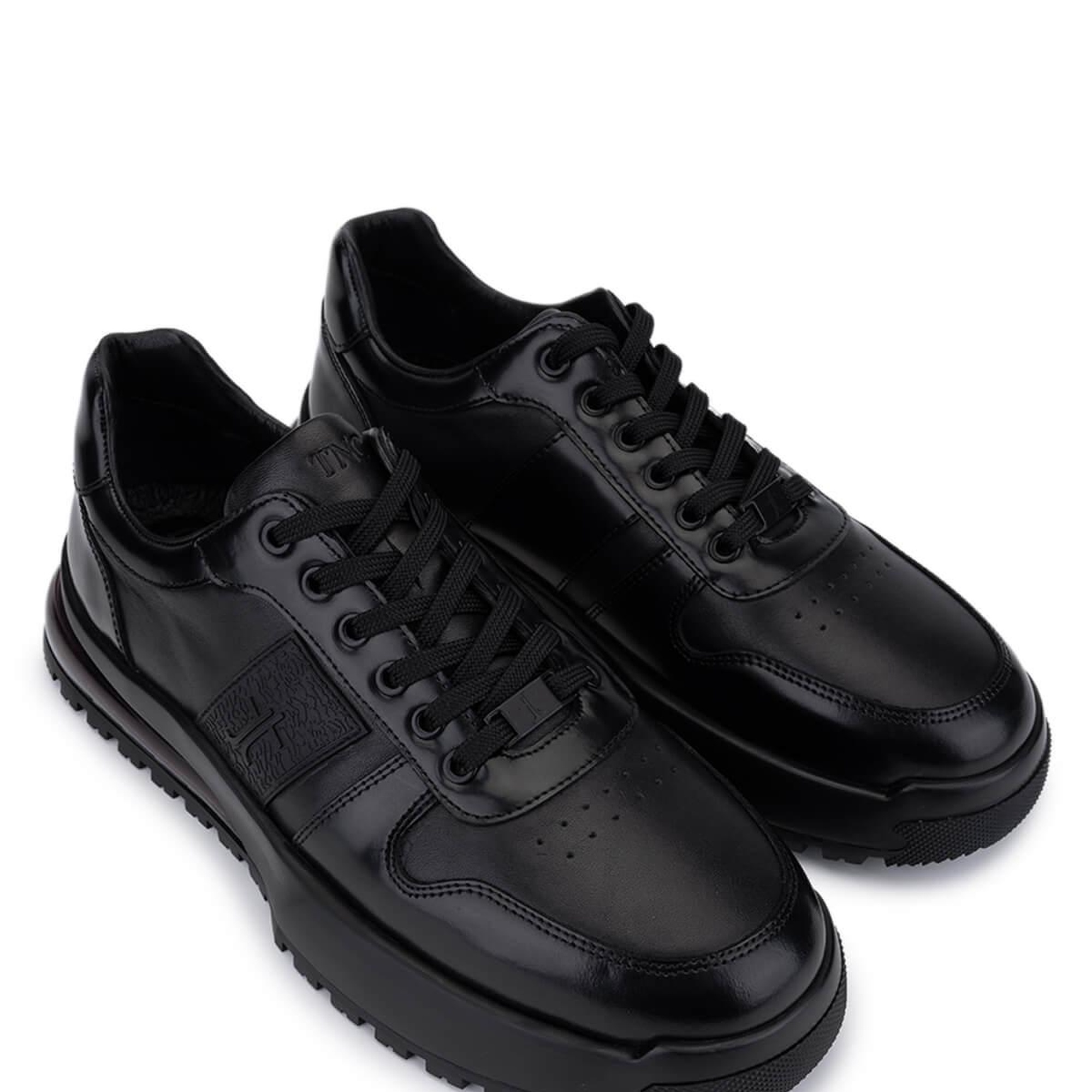 Tamer Tanca Erkek Hakiki Deri Siyah Sneakers & Spor Ayakkabı