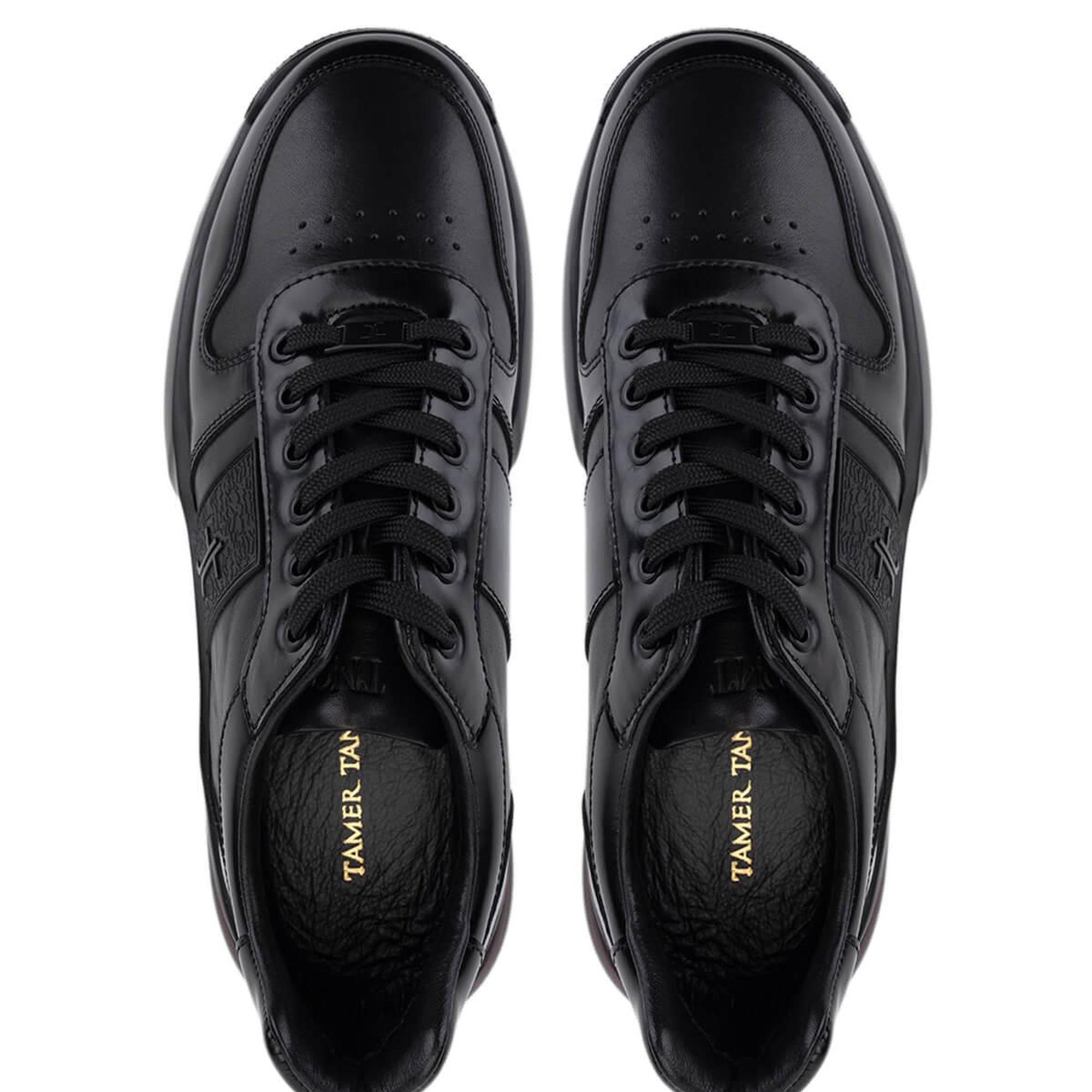 Tamer Tanca Erkek Hakiki Deri Siyah Sneakers & Spor Ayakkabı