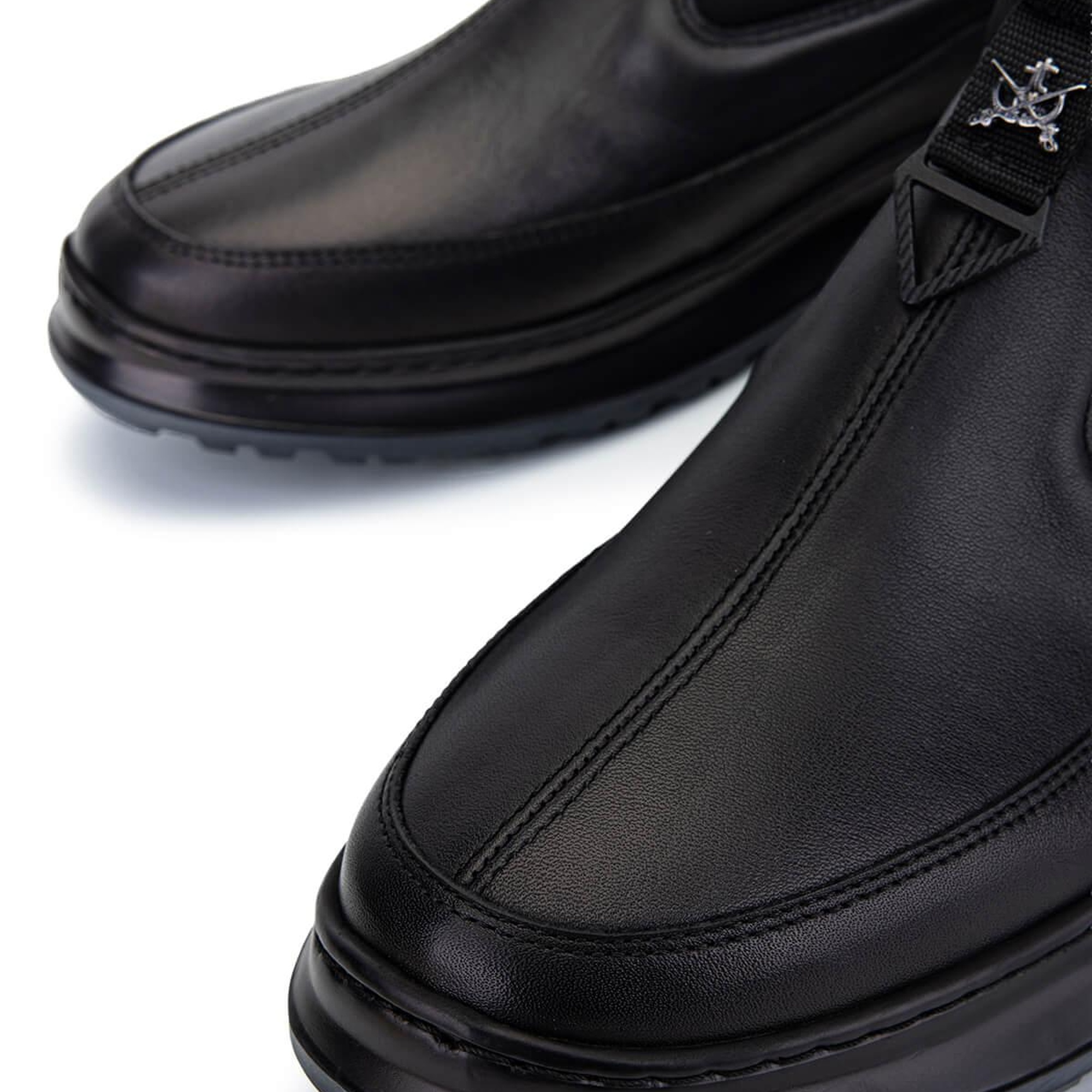 Tamer Tanca Erkek Hakiki Deri Siyah Casual Ayakkabı