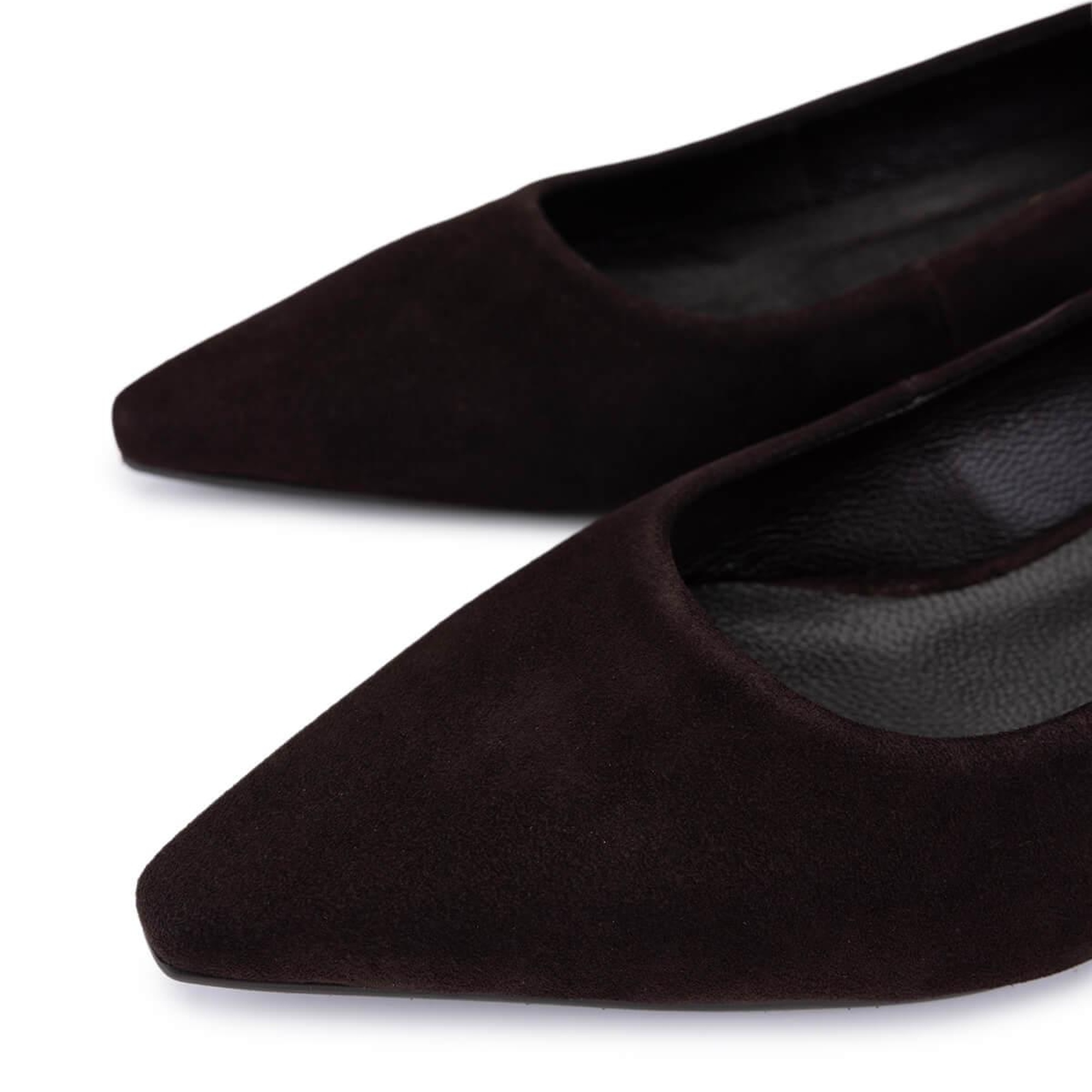 Tamer Tanca Kadın Hakiki Deri Kahverengi Süet Topuklu Ayakkabı