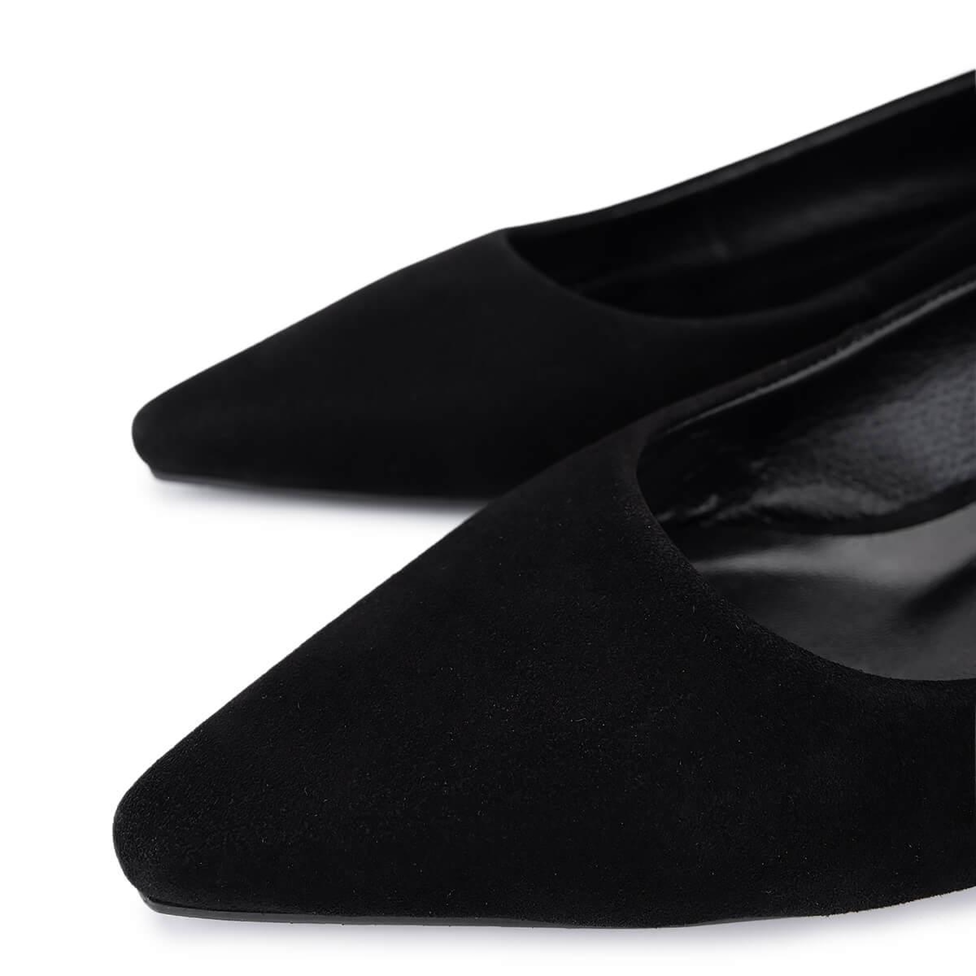 Tamer Tanca Kadın Hakiki Deri Siyah Süet Topuklu Ayakkabı