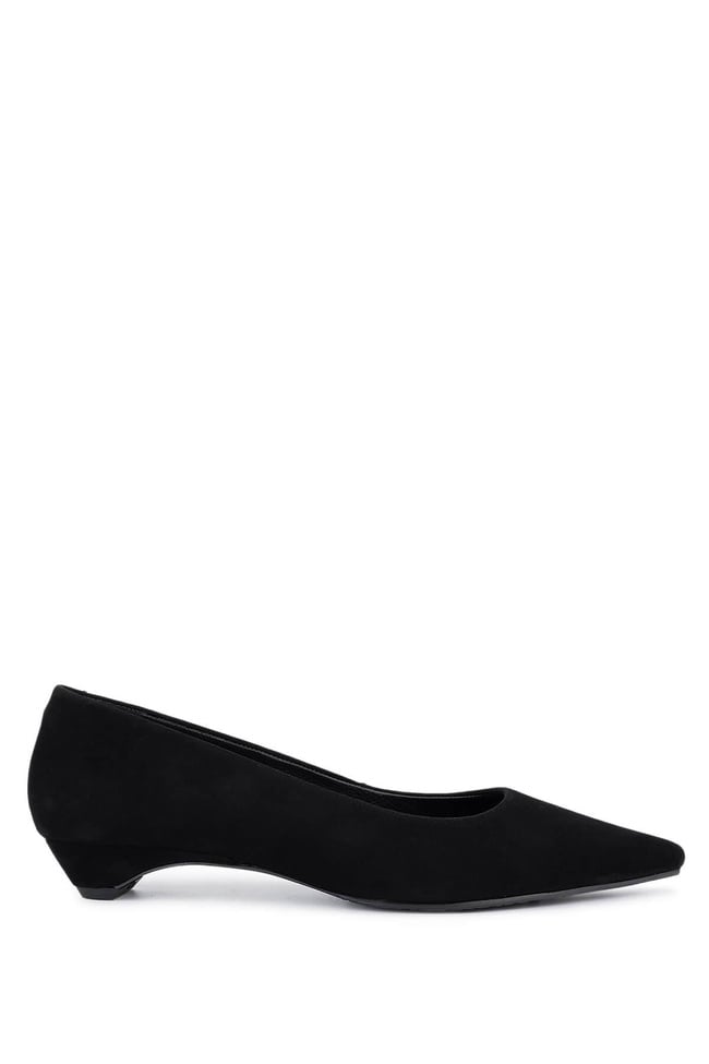  Tamer Tanca Kadın Hakiki Deri Siyah Süet Topuklu Ayakkabı