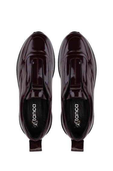  Tamer Tanca Kadın Hakiki Deri Bordo Sneakers & Spor Ayakkabı
