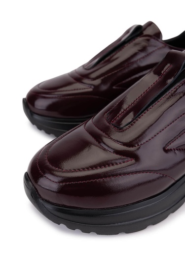  Tamer Tanca Kadın Hakiki Deri Bordo Sneakers & Spor Ayakkabı