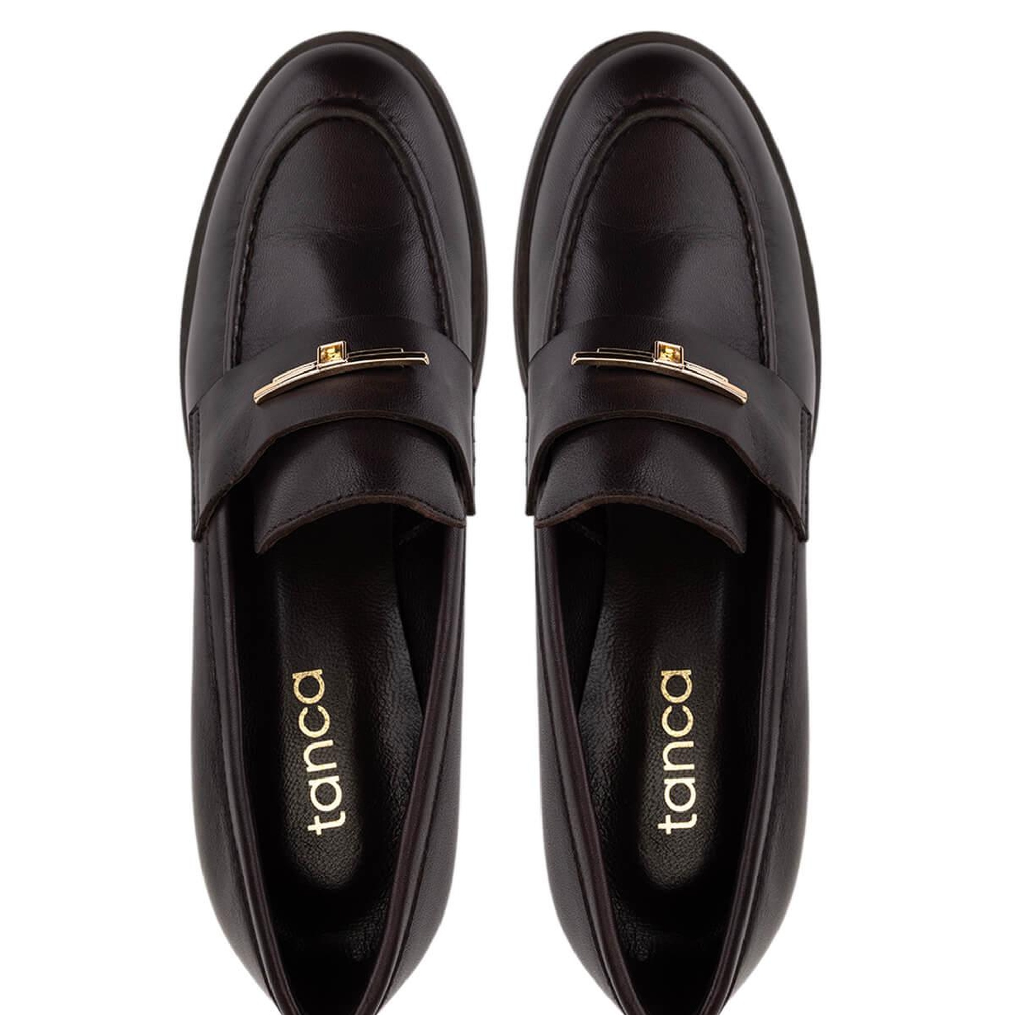 Tamer Tanca Kadın Hakiki Deri Kahverengi Loafer Ayakkabı