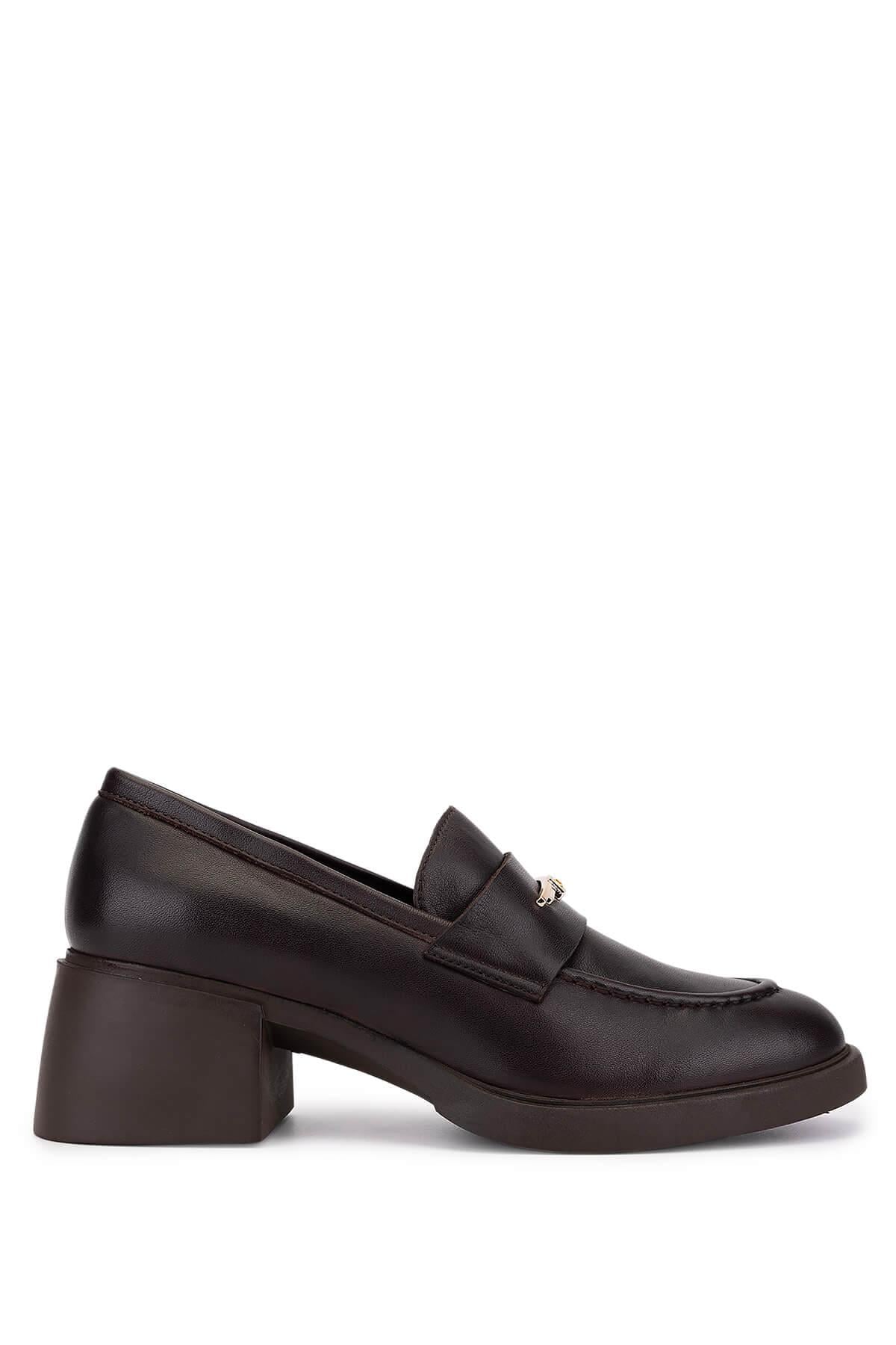  Tamer Tanca Kadın Hakiki Deri Kahverengi Loafer Ayakkabı