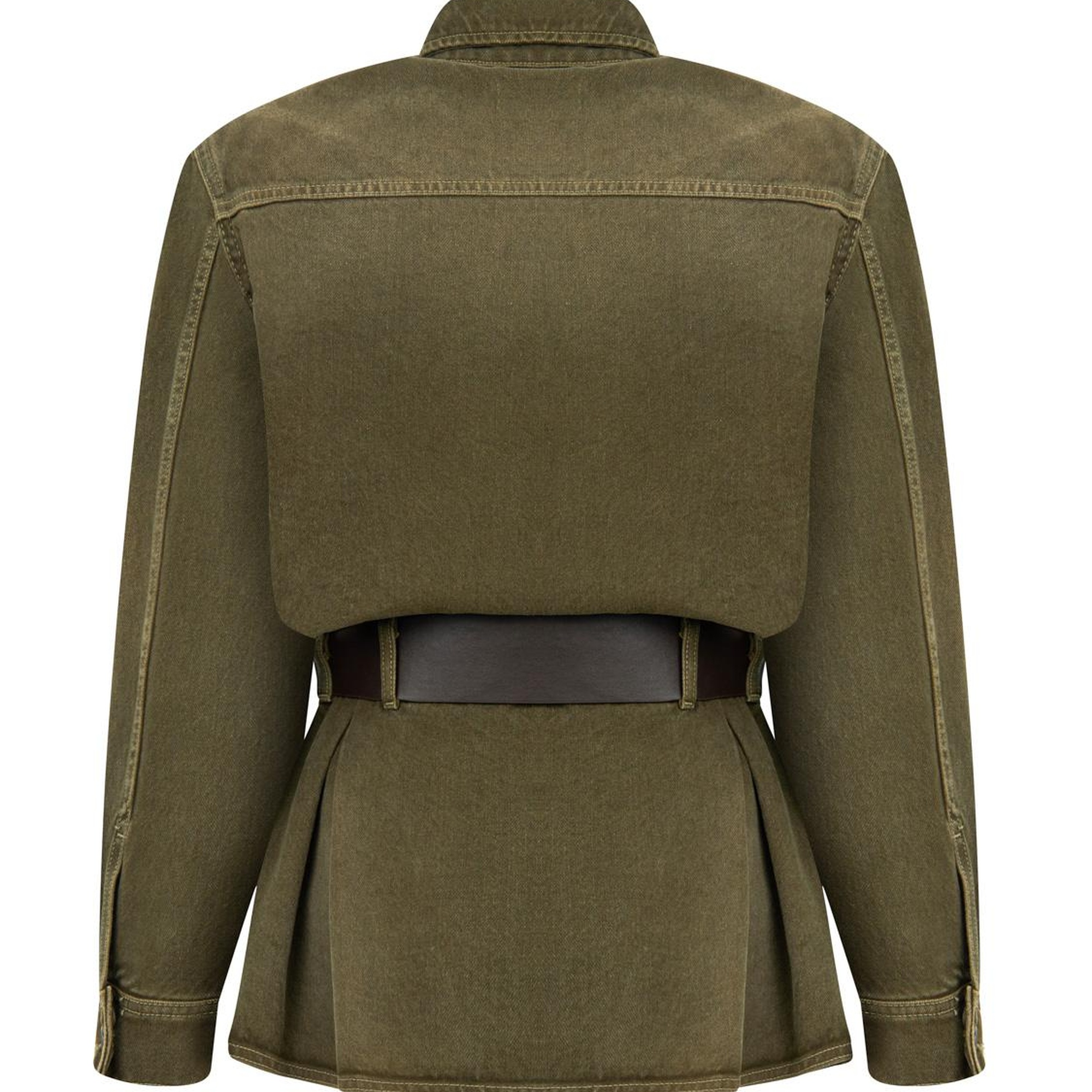 Gömlek Yaka Kemerli Mini Elbise