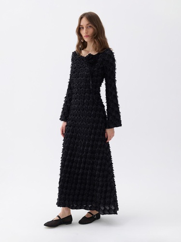  Sırt Dekolteli Maxi Elbise