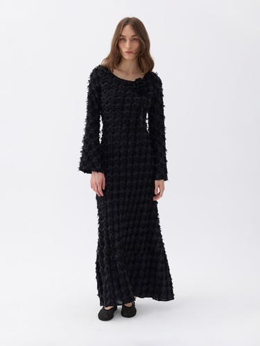  Sırt Dekolteli Maxi Elbise