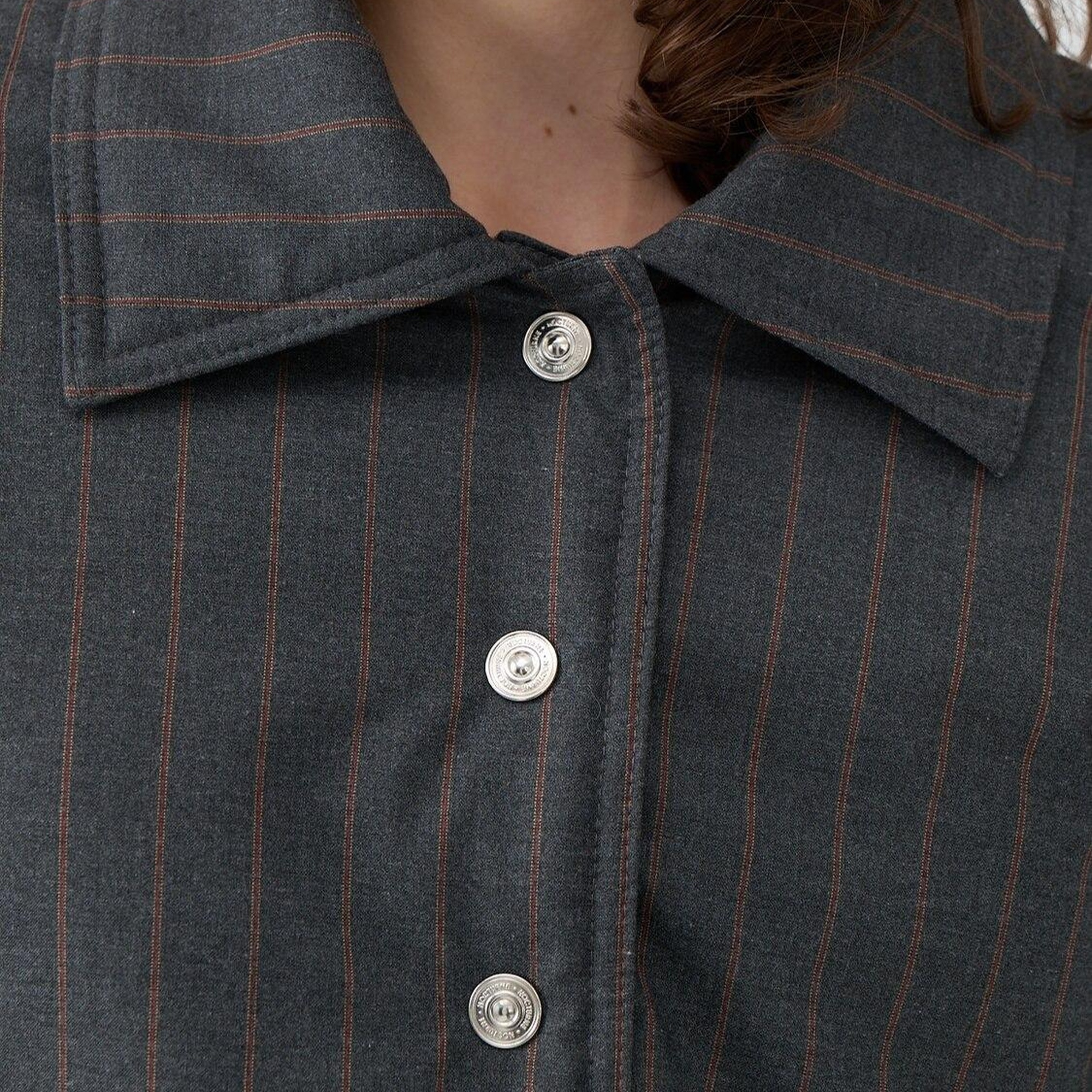 Çizgili Vatkalı Mont