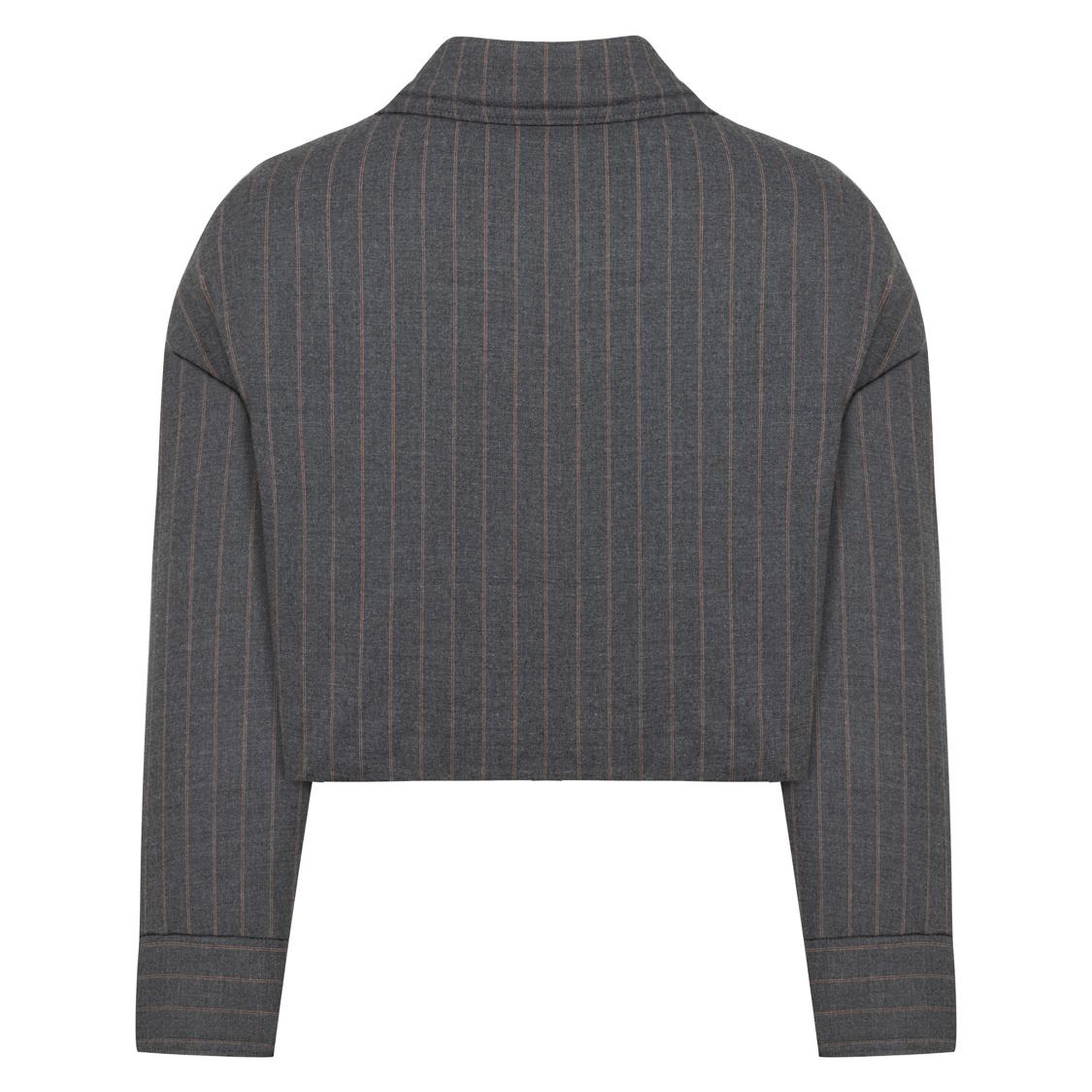 Çizgili Vatkalı Mont