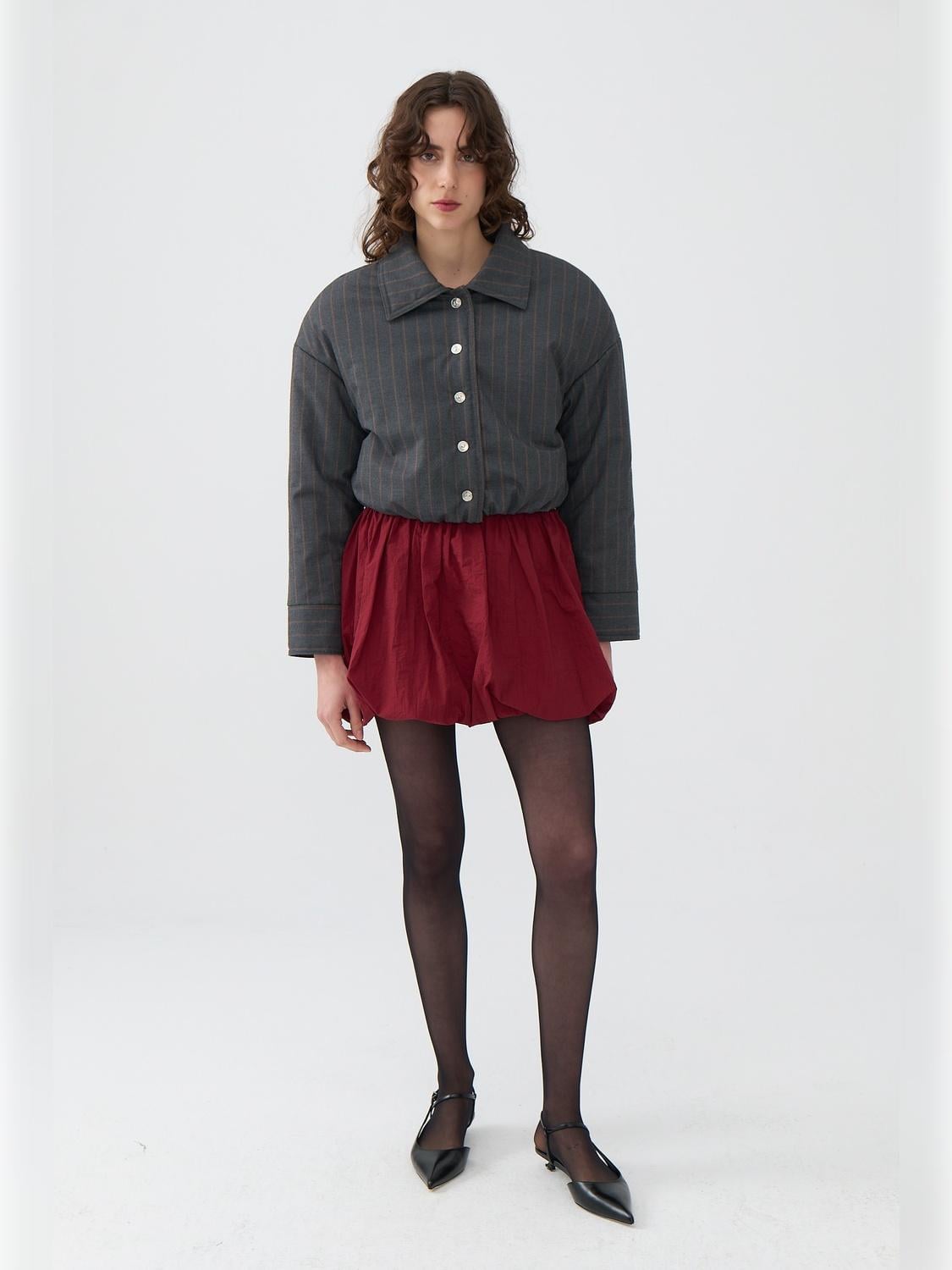  Çizgili Vatkalı Mont