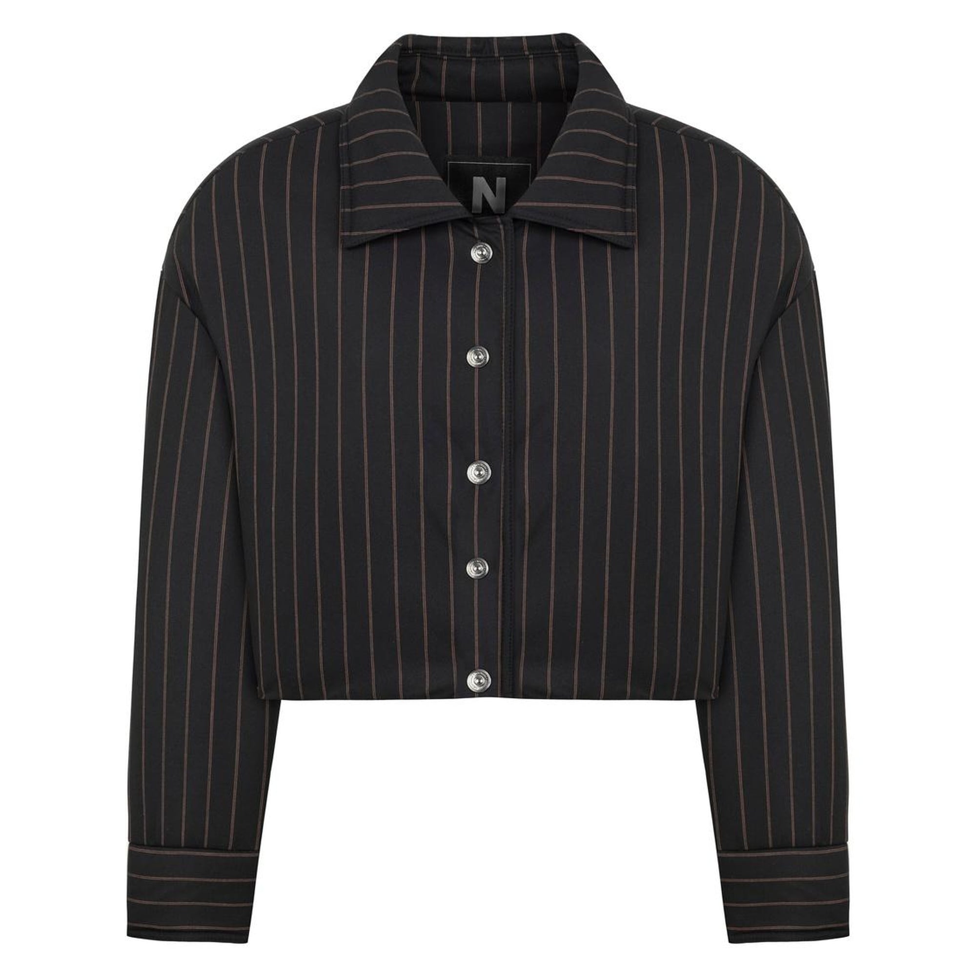 Çizgili Vatkalı Mont