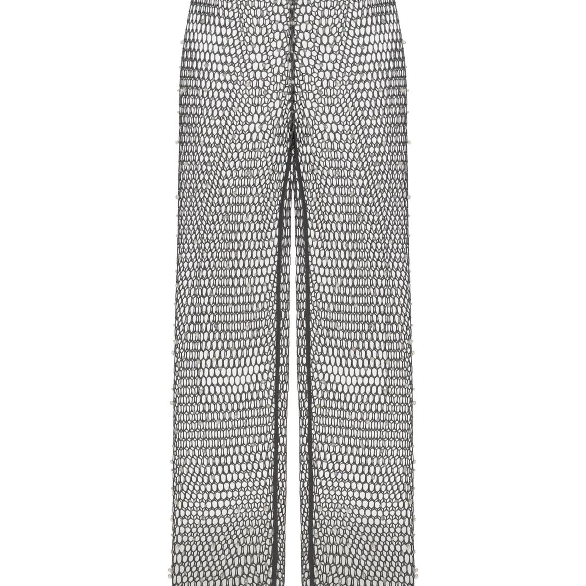 Parıltı İplikli File Pantolon