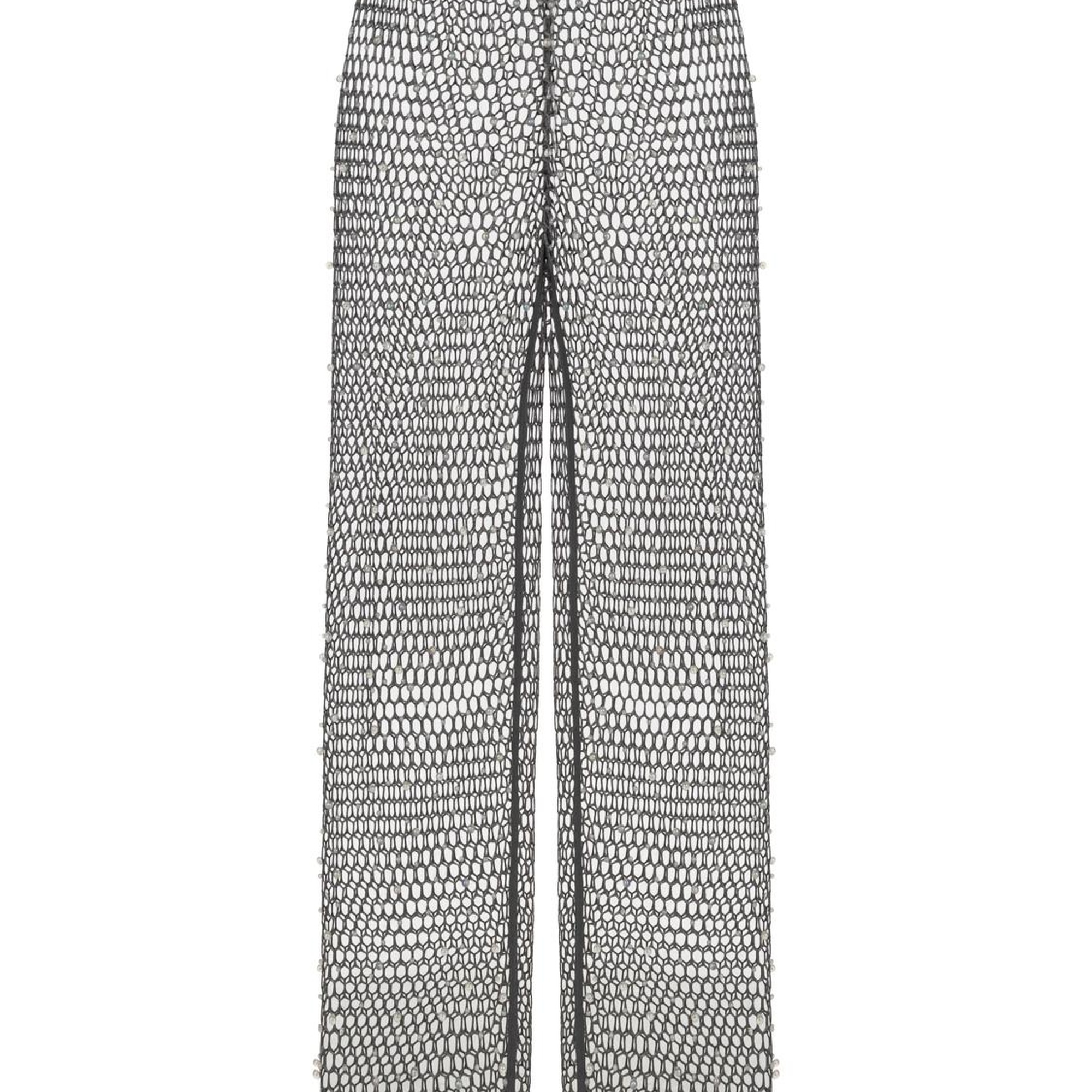 Parıltı İplikli File Pantolon