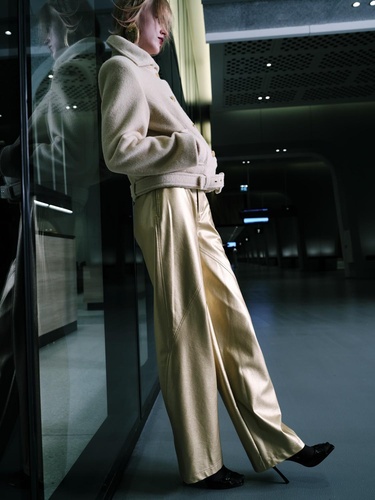  Yüksek Bel Suni Deri Pantolon