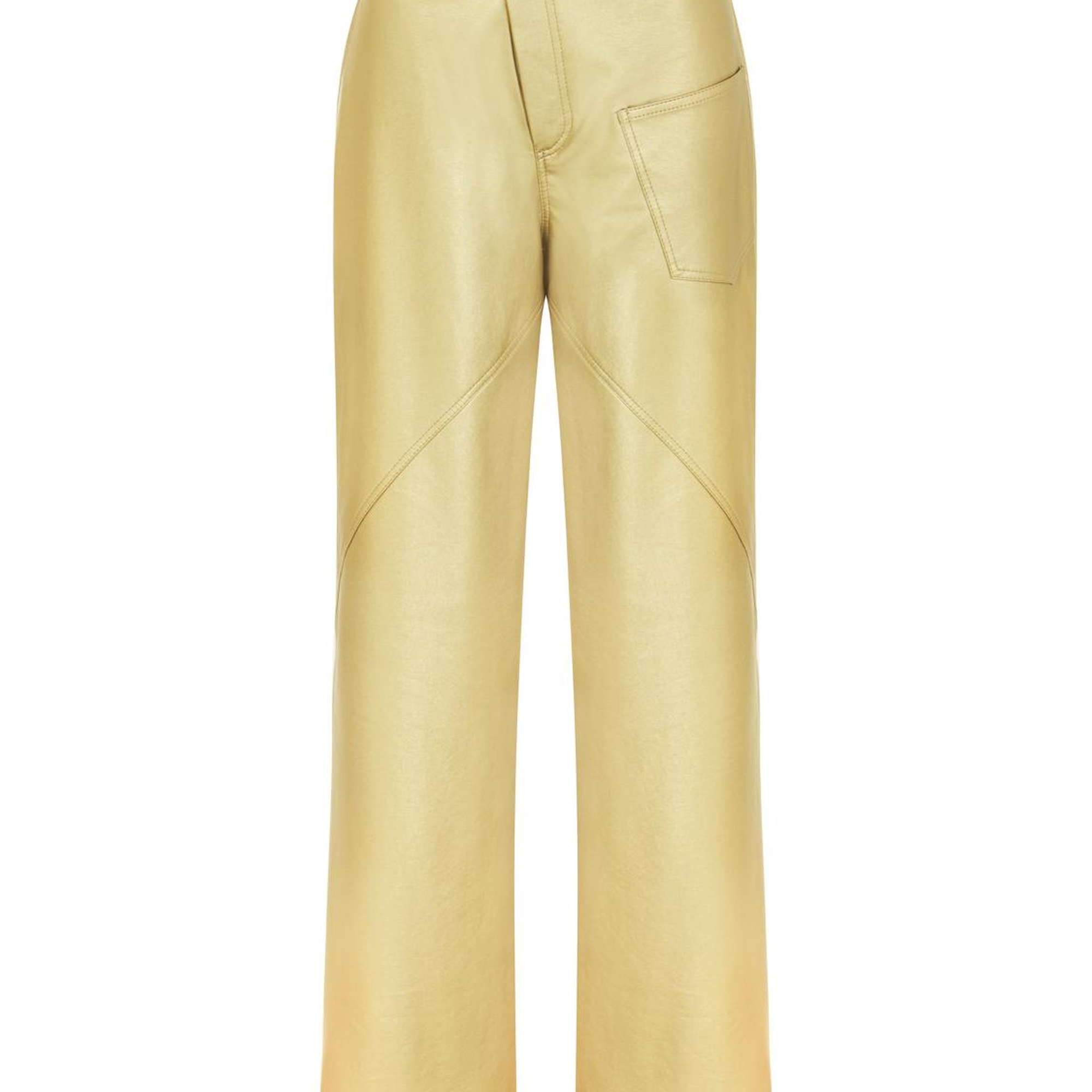 Yüksek Bel Suni Deri Pantolon