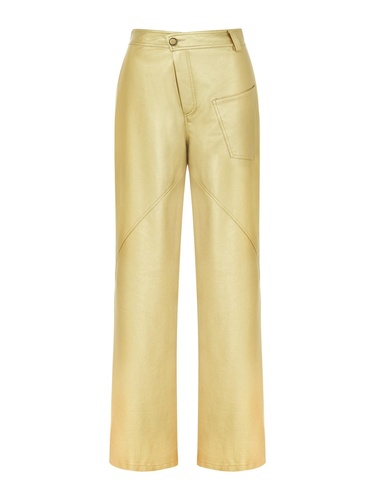  Yüksek Bel Suni Deri Pantolon