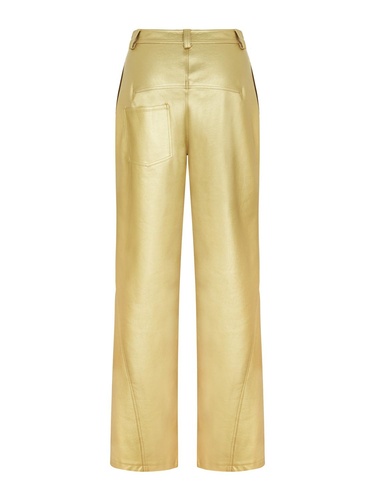  Yüksek Bel Suni Deri Pantolon