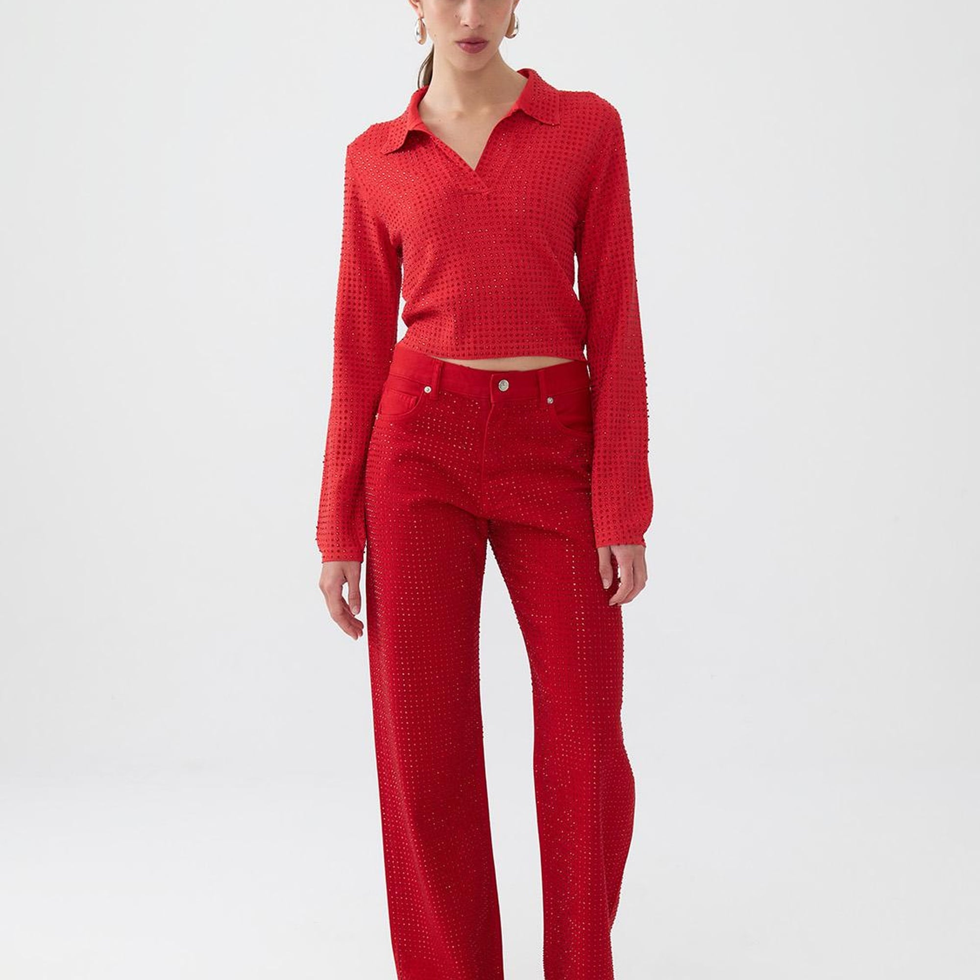 Taş Tasarımlı Jean Pantolon