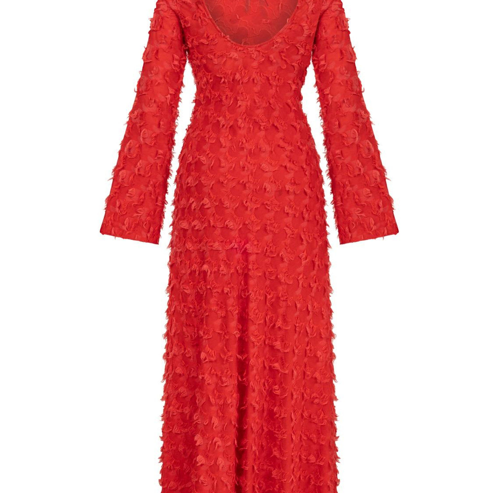 Sırt Dekolteli Maxi Elbise