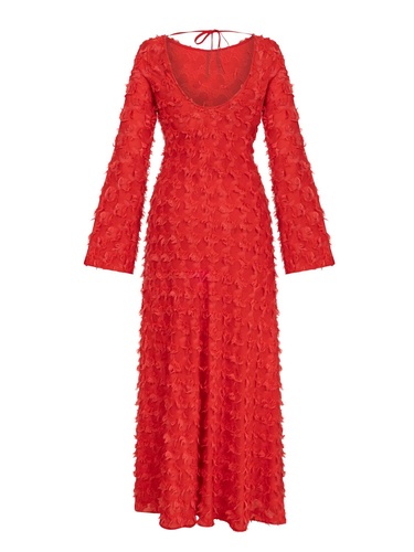  Sırt Dekolteli Maxi Elbise