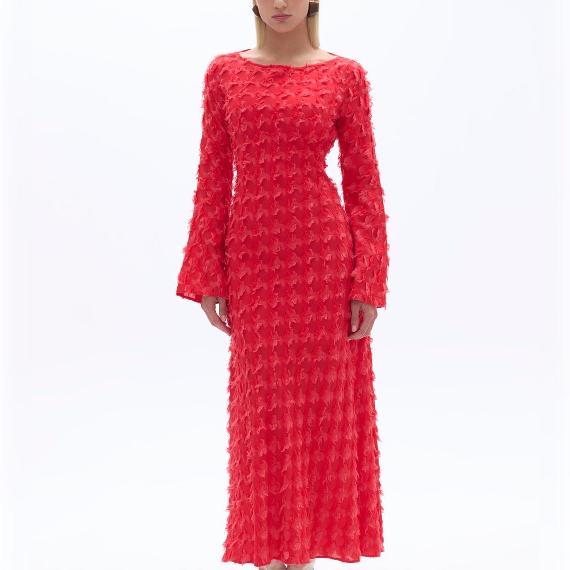 Sırt Dekolteli Maxi Elbise