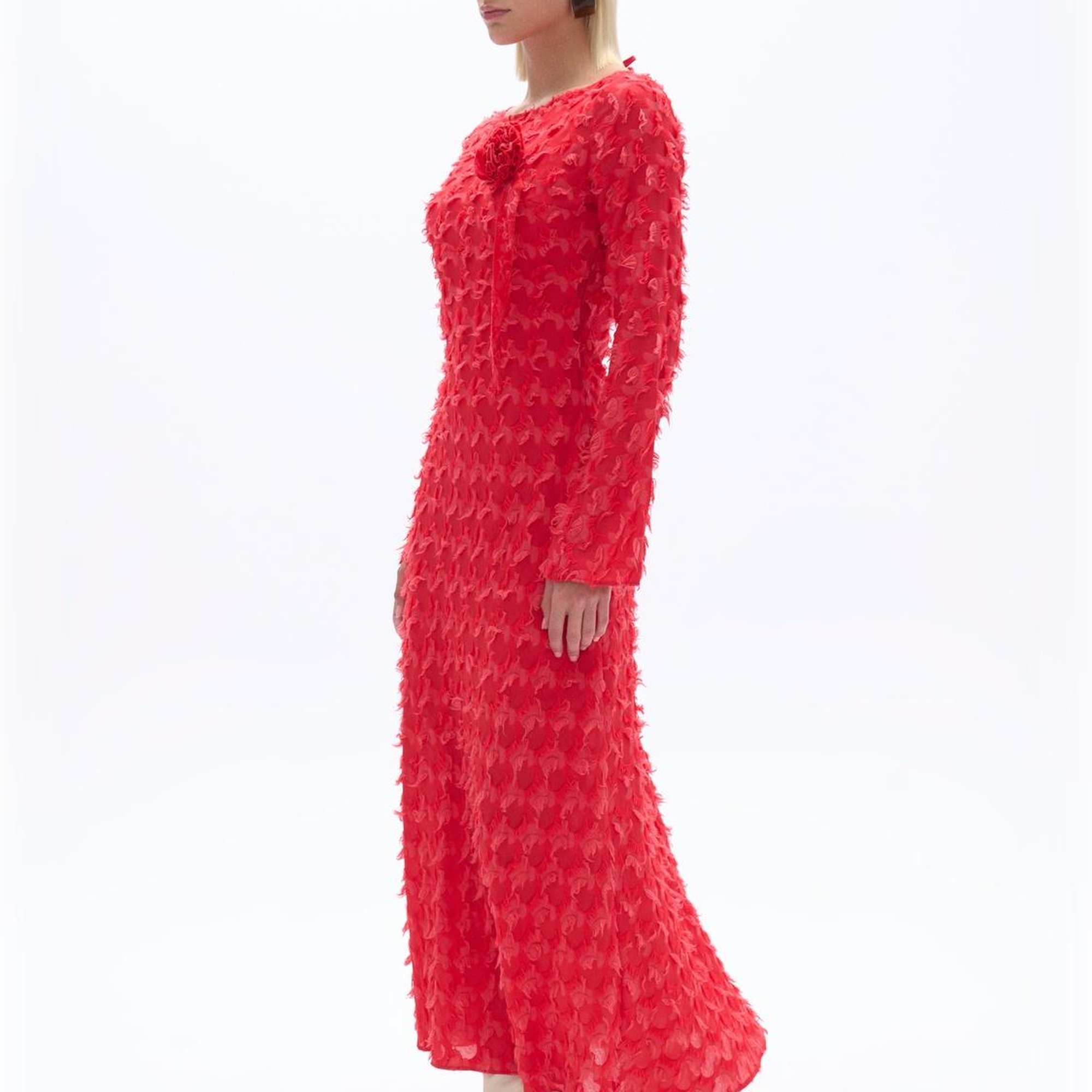 Sırt Dekolteli Maxi Elbise