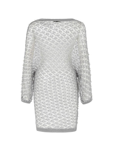  İnci Detaylı File Triko