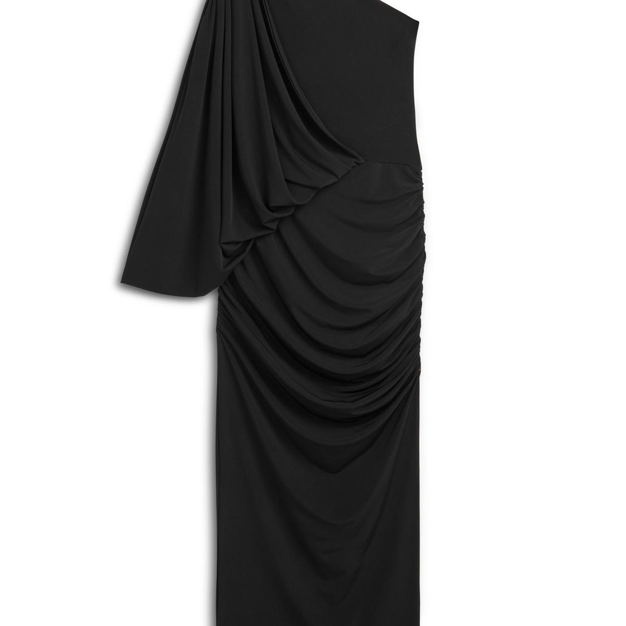 Drape Detaylı Maxi Elbise
