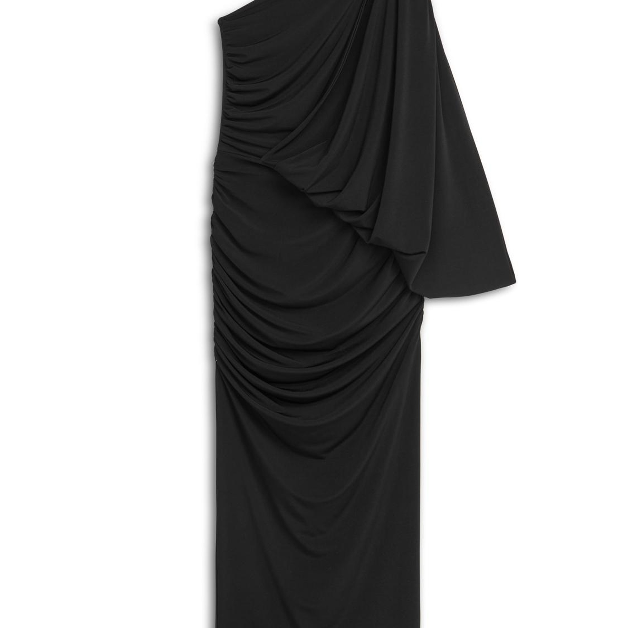 Drape Detaylı Maxi Elbise